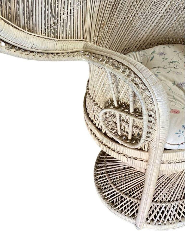 Restored Rattan Large Pale Woven Wicker 
