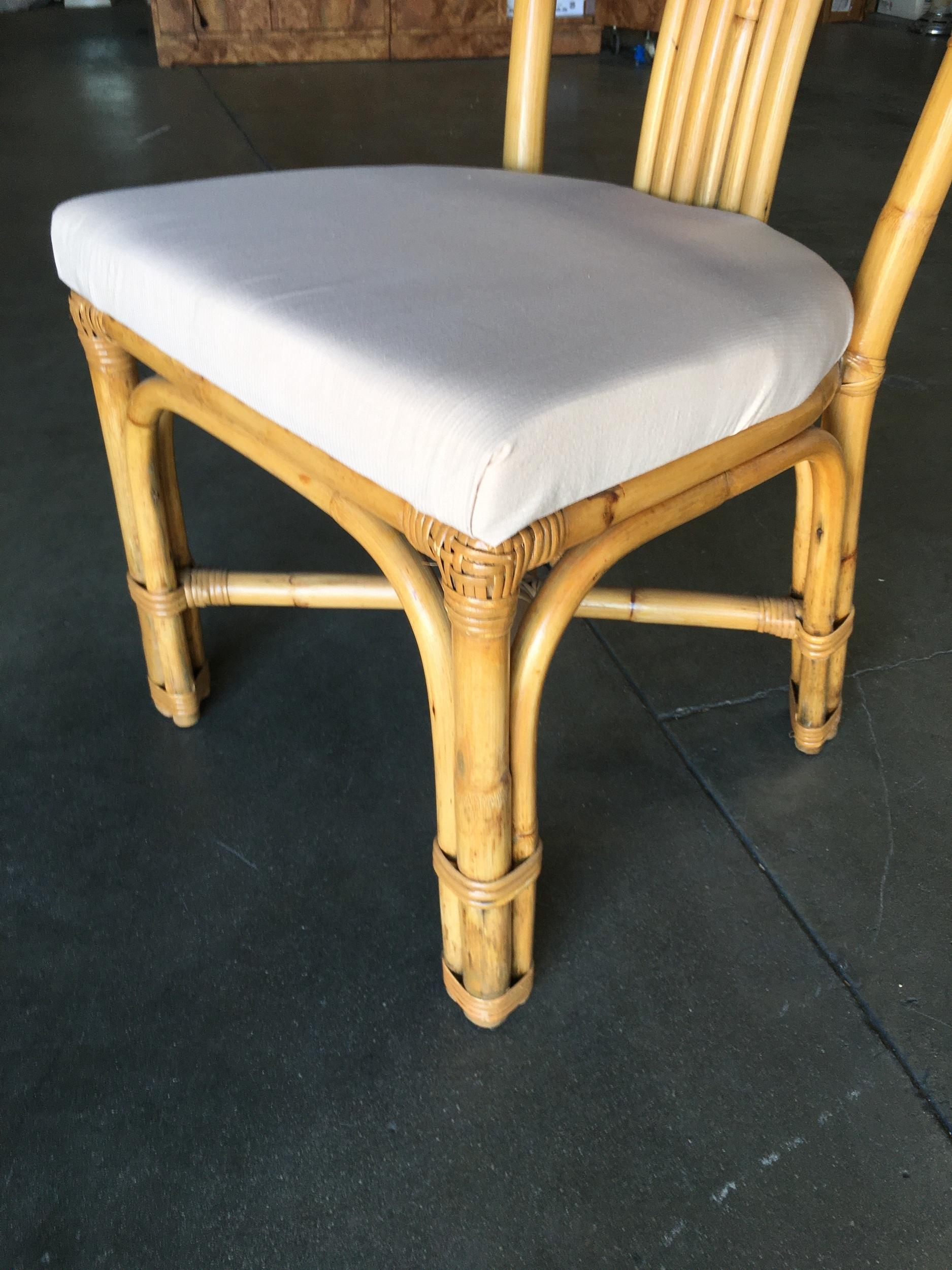 Restored Rattan Side Chair with 6 Strand Back 3