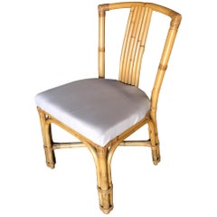 Restored Rattan Side Chair with 6 Strand Back
