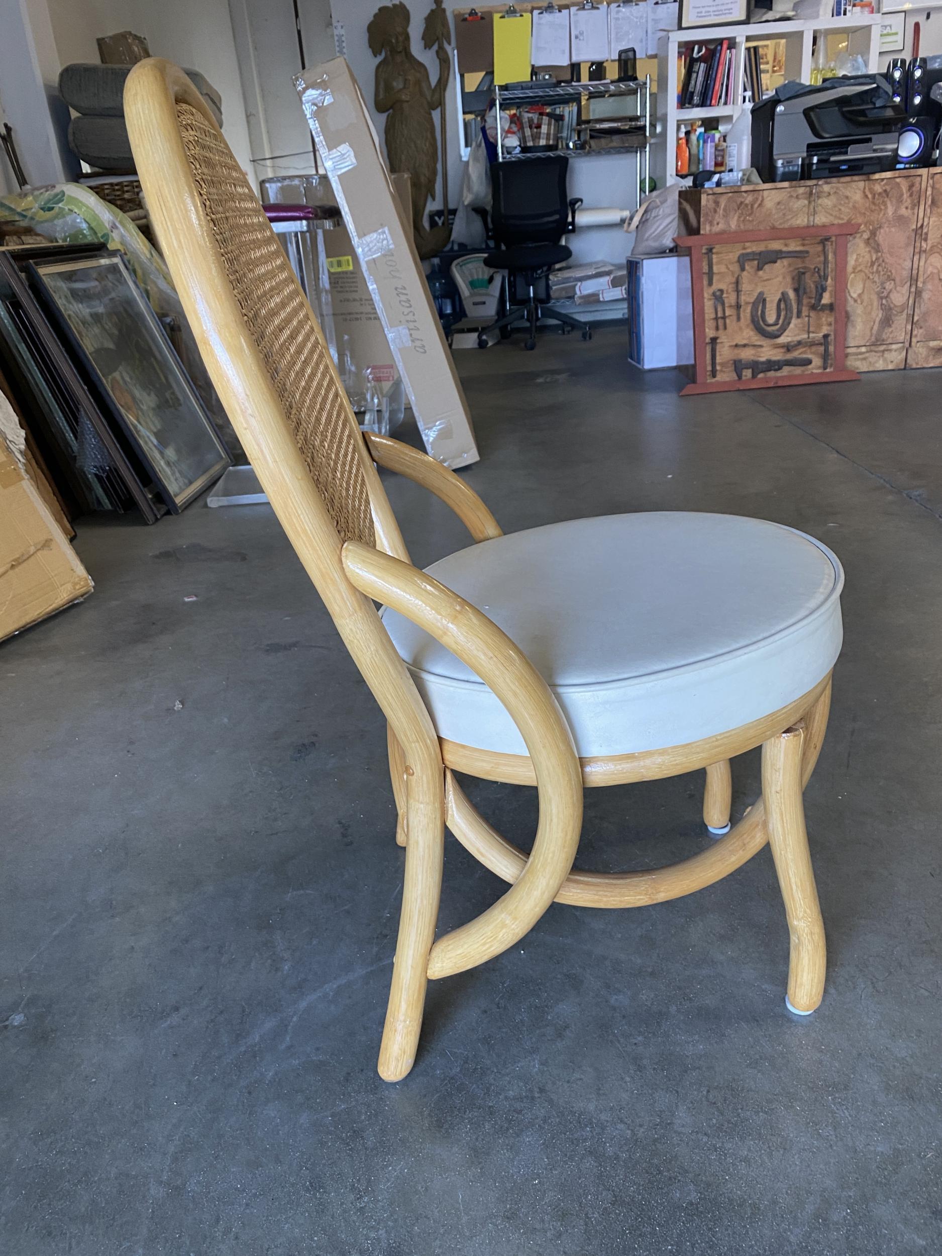 wicker back dining chairs