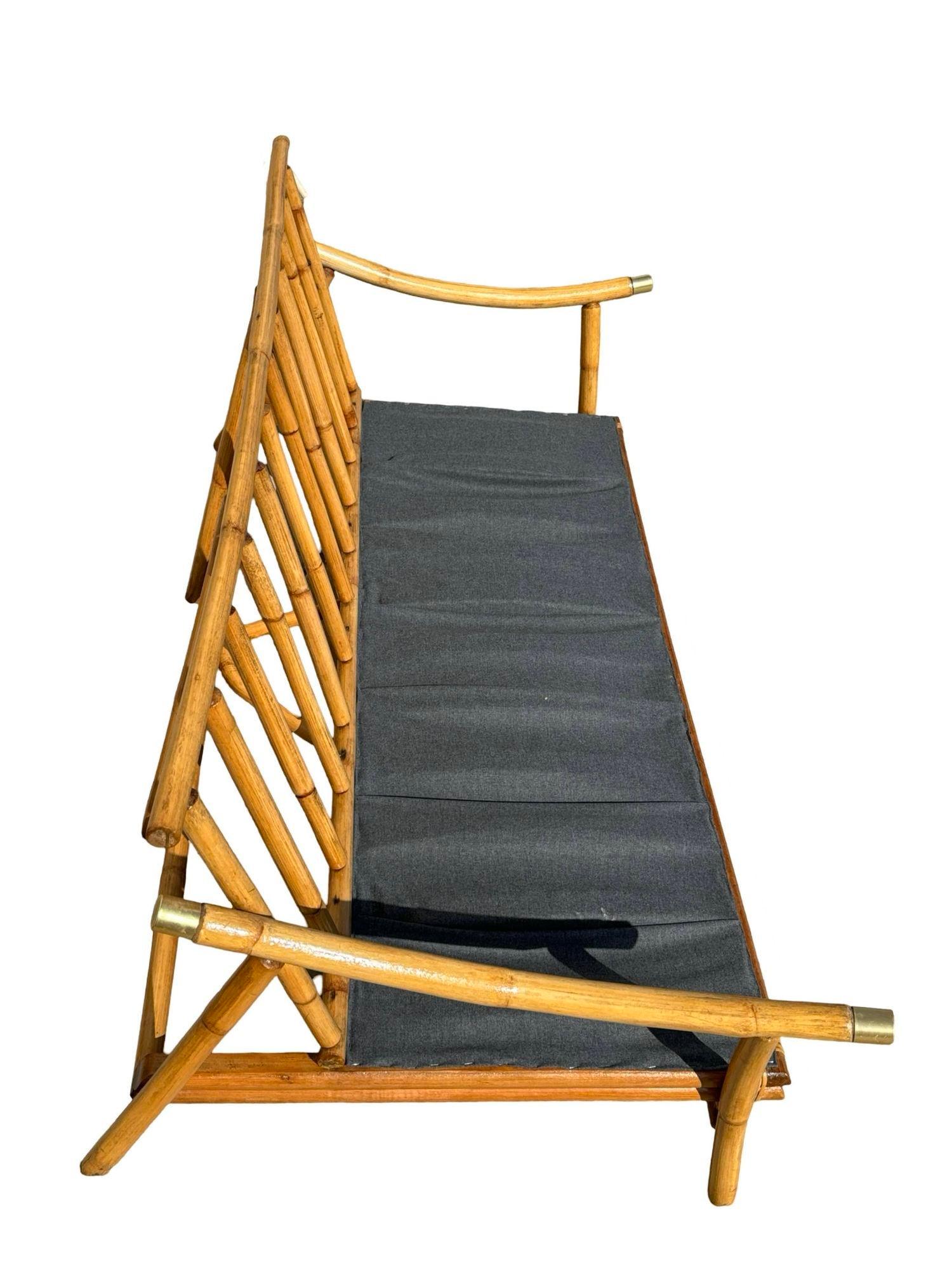 Ensemble canapé et chaise de salon en rotin restauré par John Wisner pour Ficks Reed en vente 4