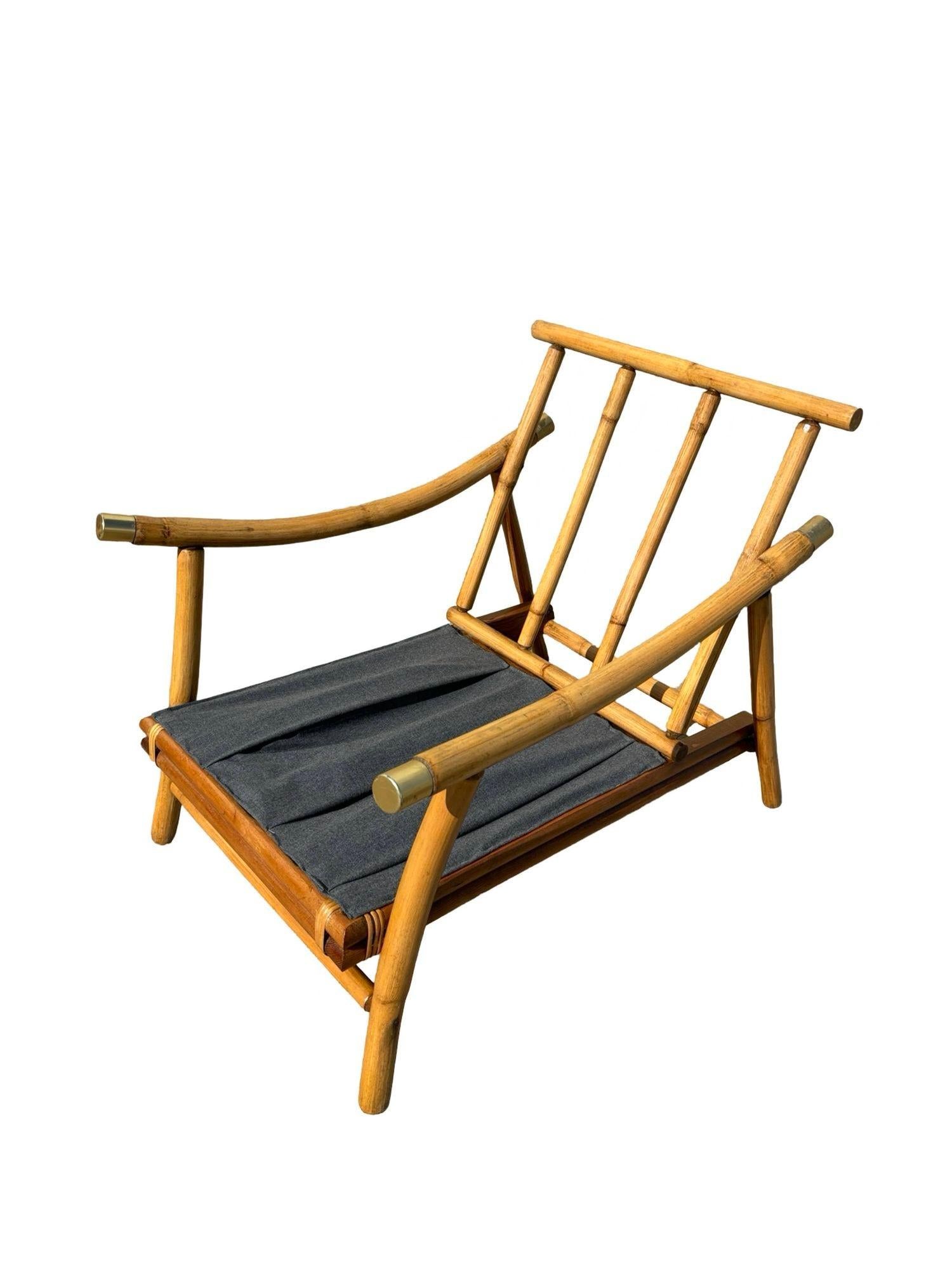 Ensemble canapé et chaise de salon en rotin restauré par John Wisner pour Ficks Reed en vente 8