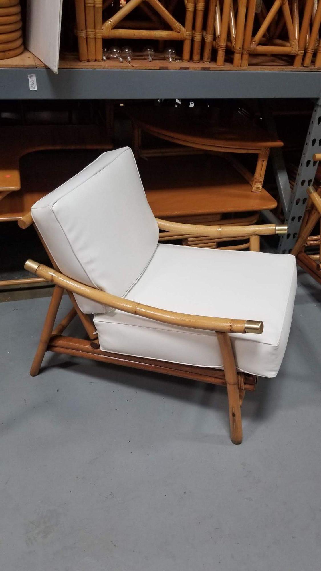 Ensemble canapé et chaise de salon en rotin restauré par John Wisner pour Ficks Reed en vente 10