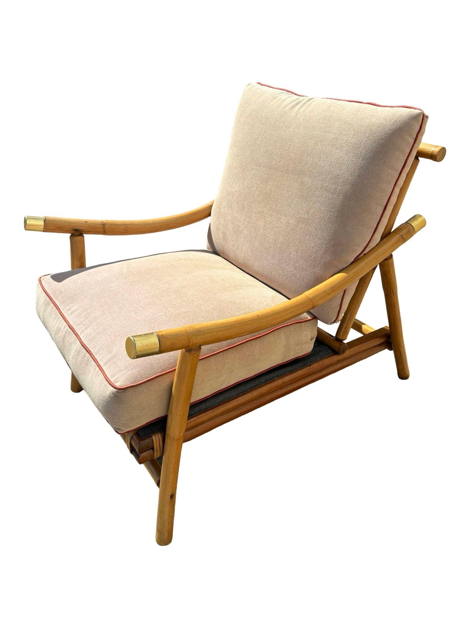Ensemble canapé et chaise de salon en rotin restauré par John Wisner pour Ficks Reed Excellent état - En vente à Van Nuys, CA