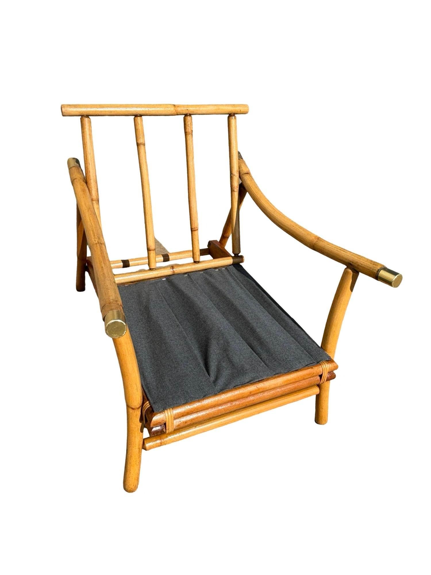 Ensemble canapé et chaise de salon en rotin restauré par John Wisner pour Ficks Reed en vente 3