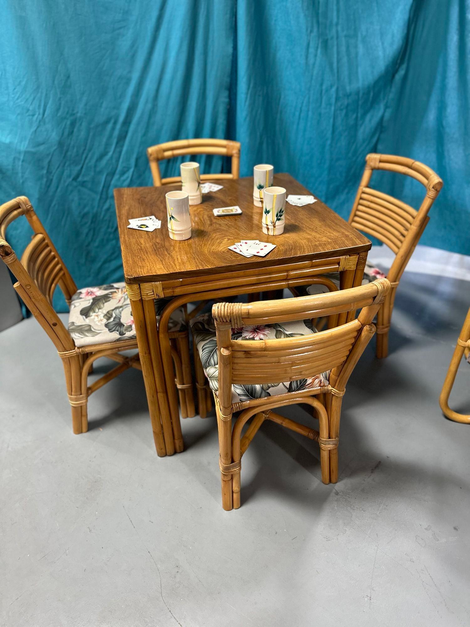 square rattan table and chairs