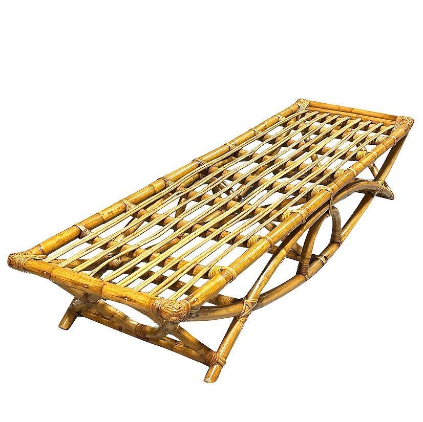 Restored Rattan Three-Seater 