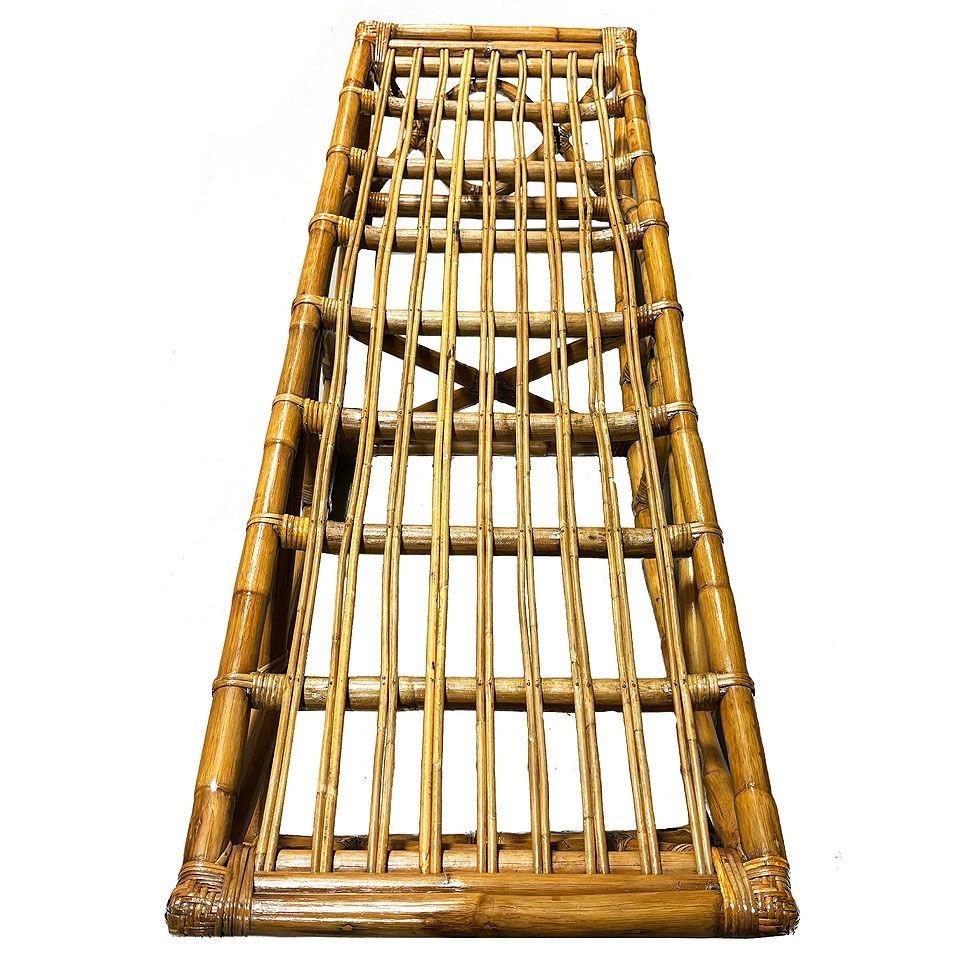 Mid-20th Century Restored Rattan Three-Seater 