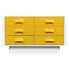 Restored Raymond Loewy Inspired Yellow Chapter One Dresser by Broyhill Premier