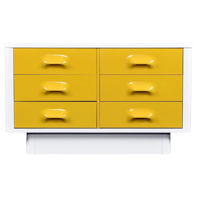 Restored Raymond Loewy Inspired Yellow Chapter One Dresser by Broyhill Premier at 1stDibs | broyhill white dresser, yellow dresser, broyhill dresser white Restored Raymond Loewy Inspired Yellow Chapter One Dresser by Broyhill Premier at 1stDibs | broyhill white dresser, yellow dresser, broyhill dresser white