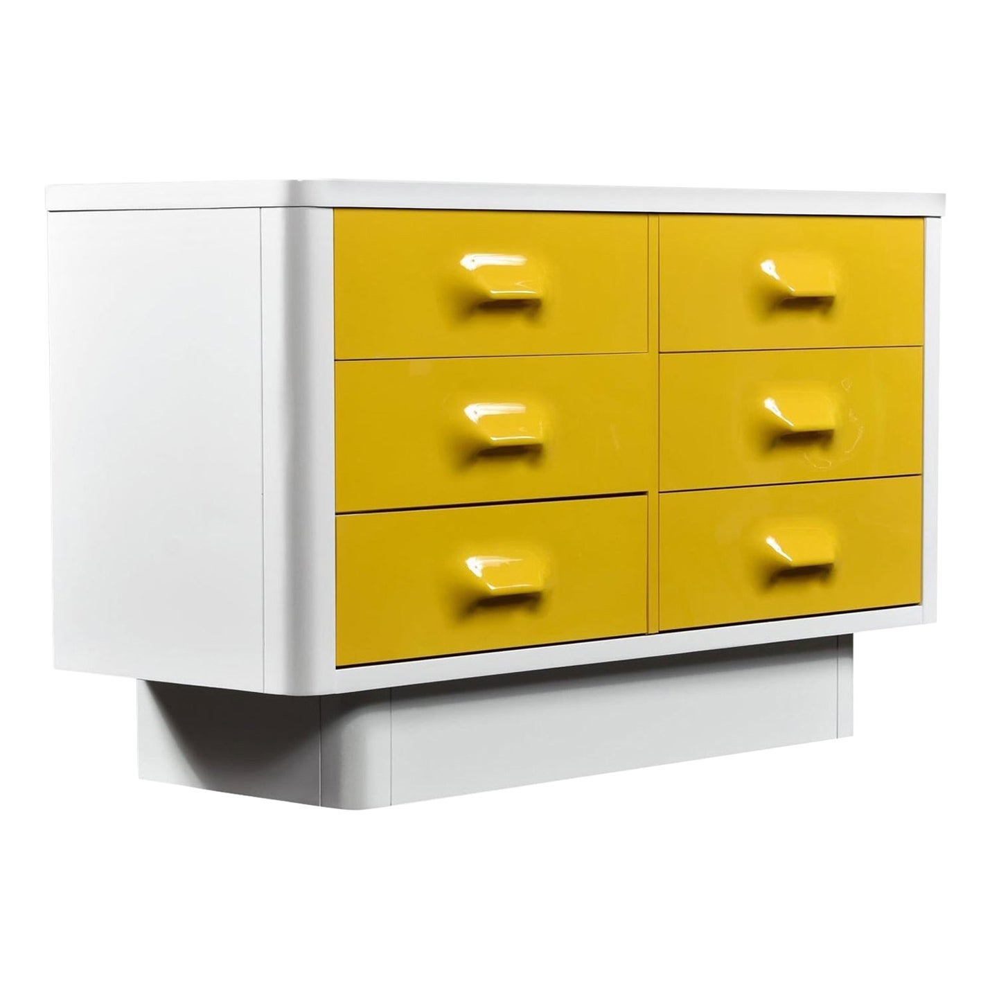 Restored Raymond Loewy Inspired Yellow Chapter One Dresser by Broyhill Premier