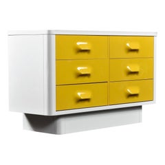 Restored Raymond Loewy Inspired Yellow Chapter One Dresser by Broyhill Premier