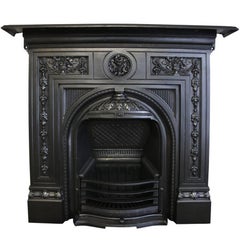 Antique Restored Reclaimed Victorian Cast Iron Combination Fireplace