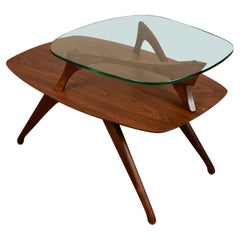 Restored Rectangular Two-Tier End Table