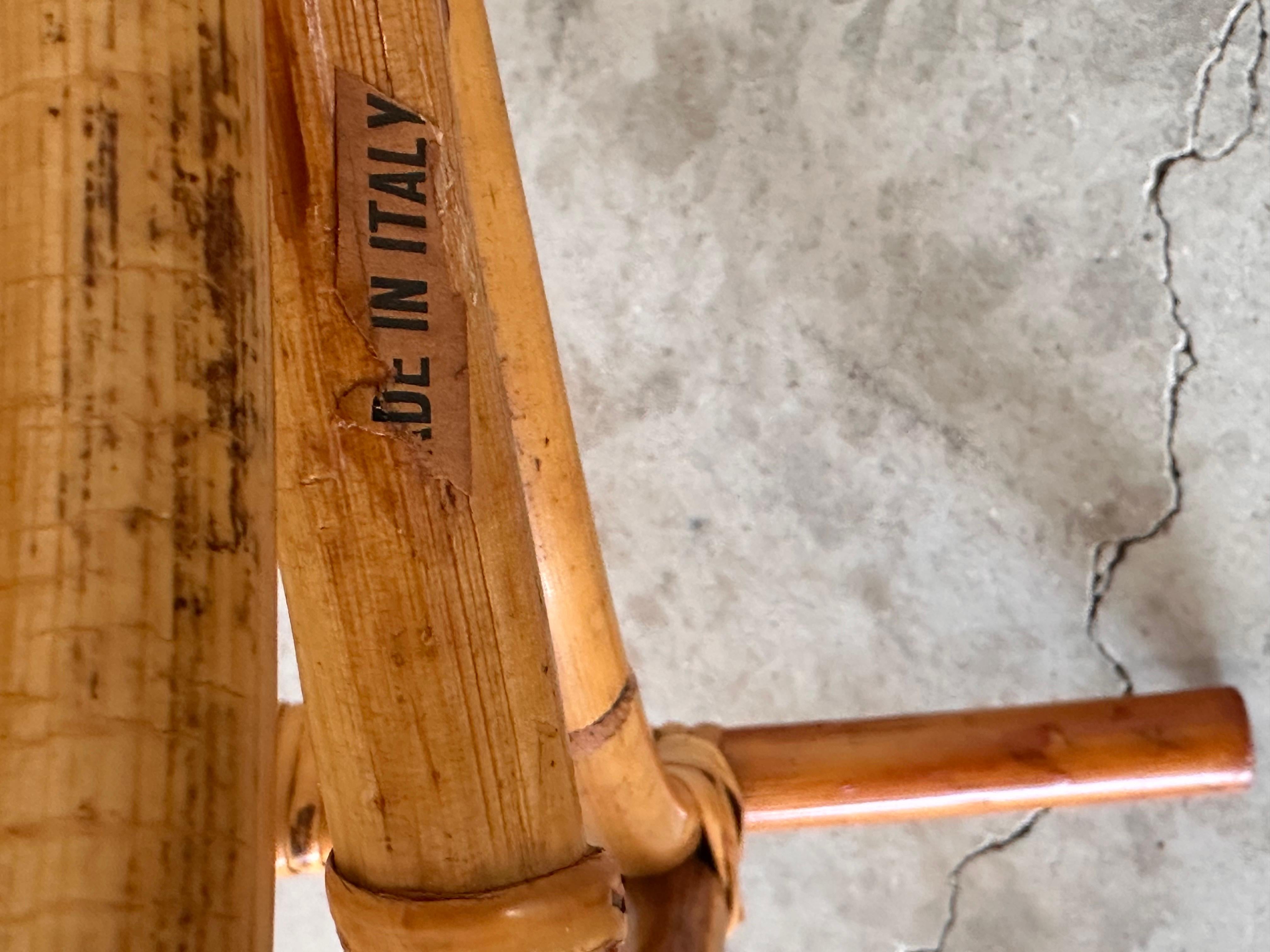 Restored Refinished Italian Rattan Chippendale Arm Six Dining Chairs 3