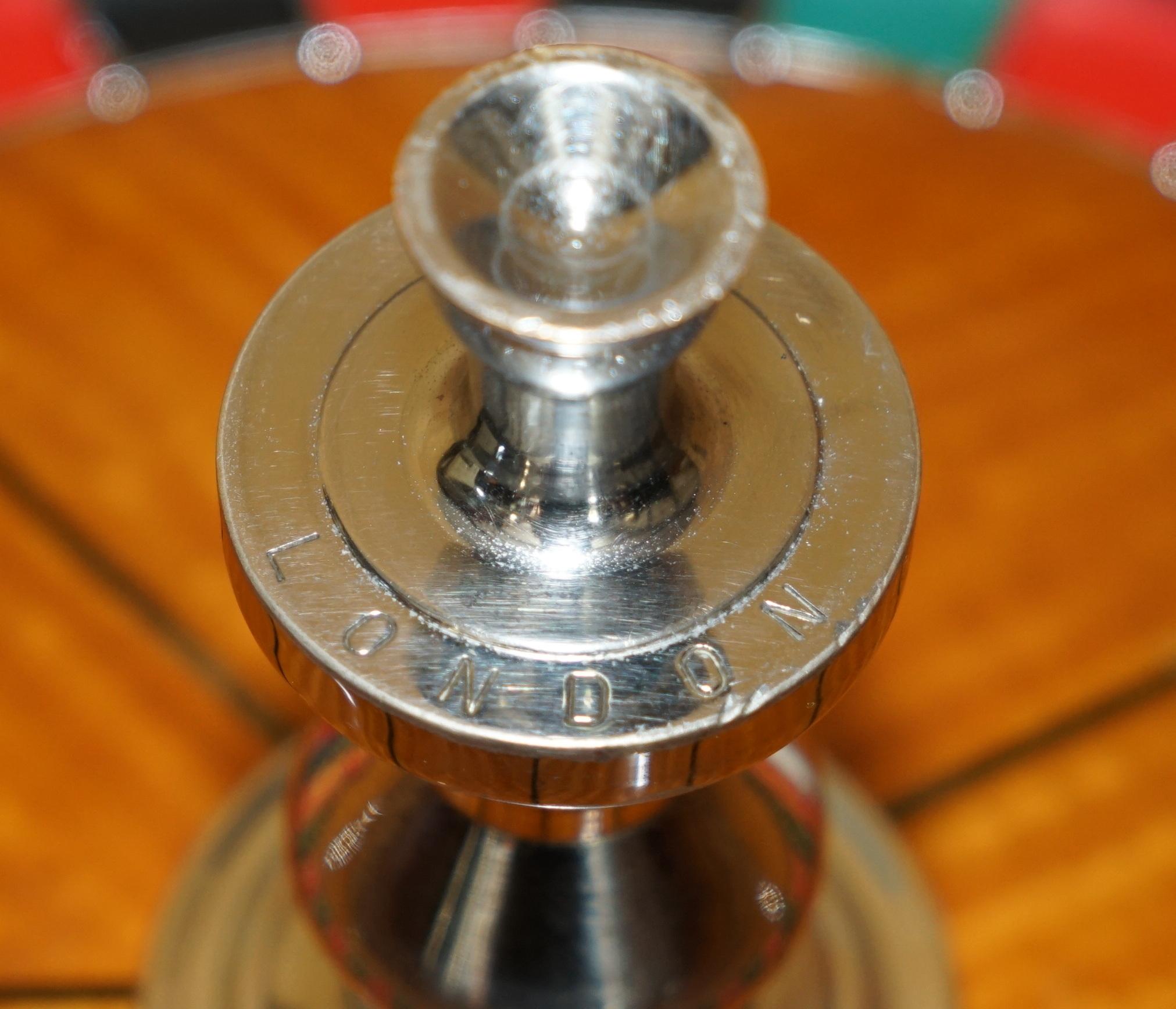 HOTEL RITZ RESTAURADO PARÍS ABP LONDRES ROULETTE SATiNWOOD & HARDWOOD RUEDA Y ESTUCHE 3