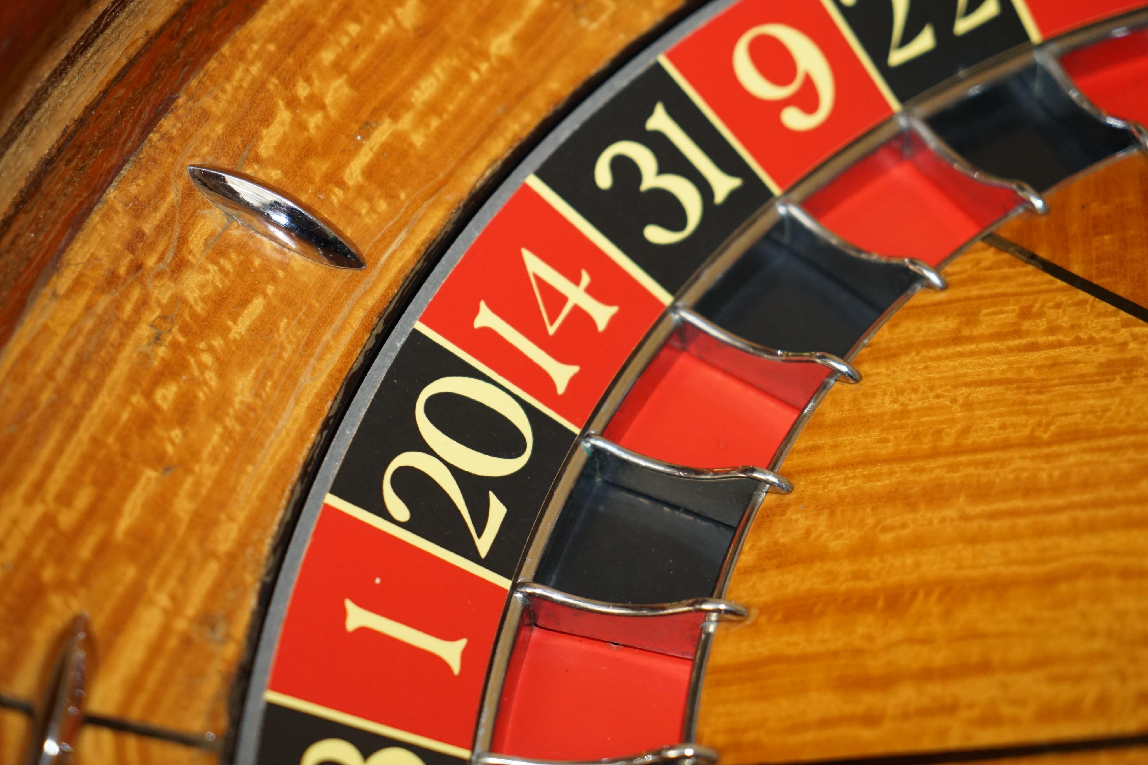 HOTEL RITZ RESTAURADO PARÍS ABP LONDRES ROULETTE SATiNWOOD & HARDWOOD RUEDA Y ESTUCHE 5