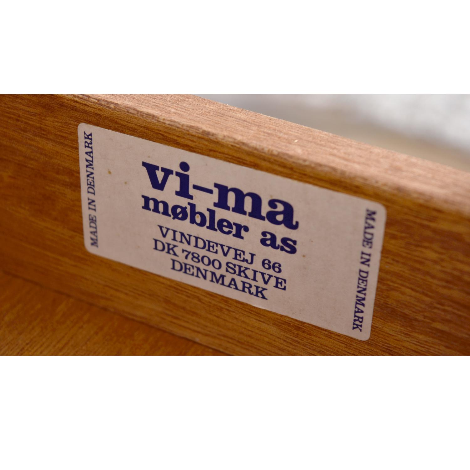 Restored Roll-Top Vi-Ma Danish Teak Desk with Hidden Filing Cabinet 2