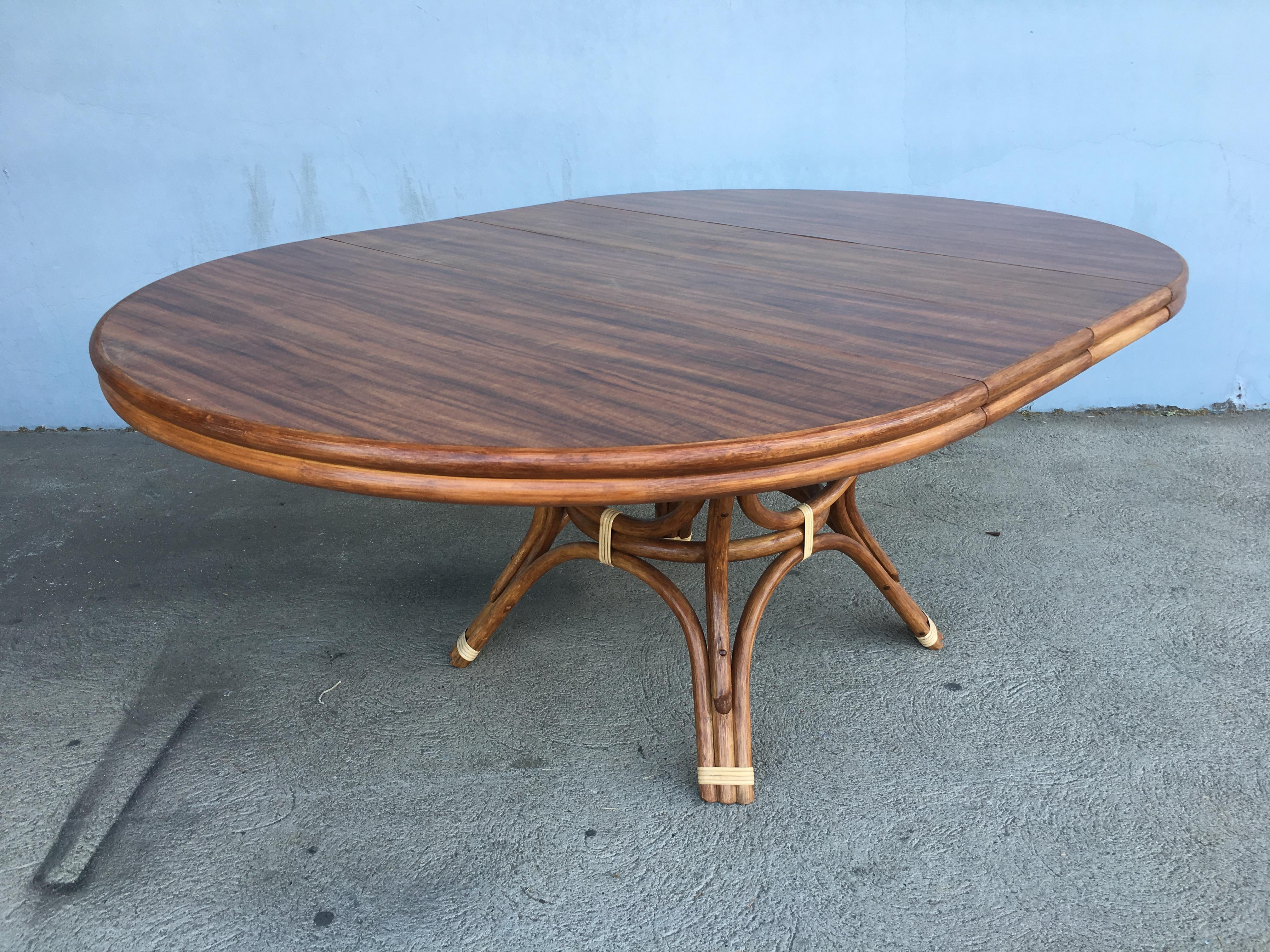 American Restored Round Dining Table with Formica Top