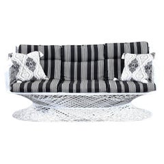 Restauriertes Russell Woodard Spun Fiberglass Vintage Outdoor Sofa