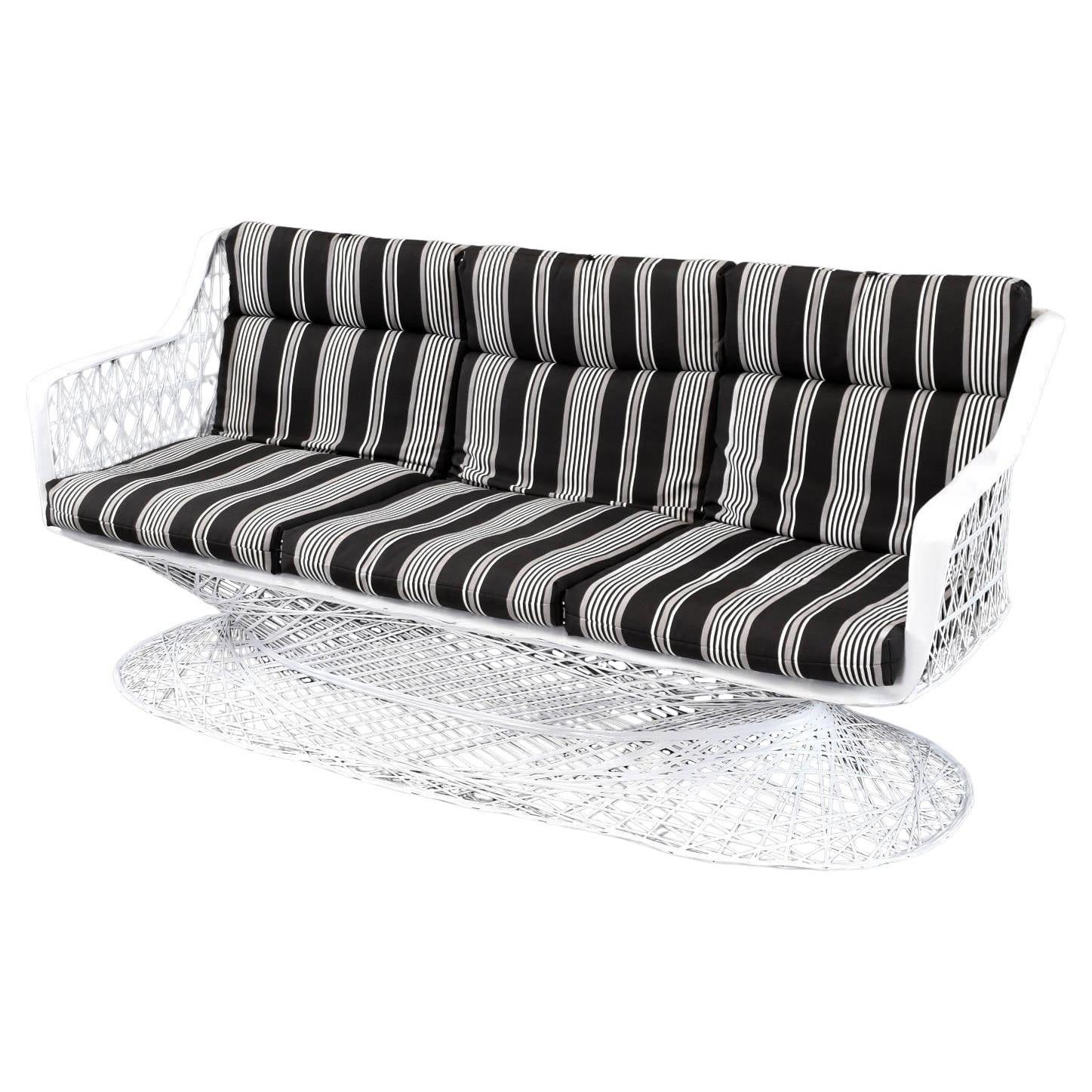 Restored Russell Woodard Spun Fiberglass Vintage Outdoor Sofa