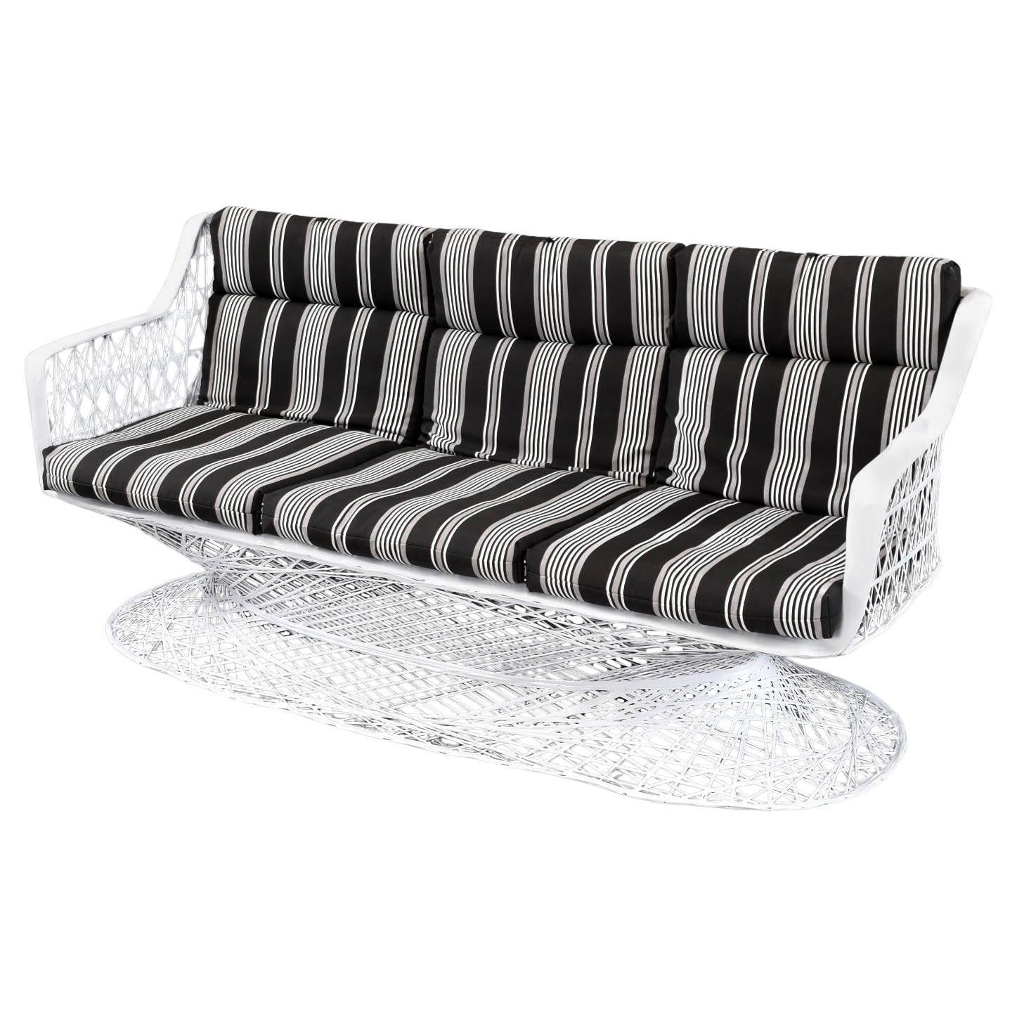 Restored Russell Woodard Spun Fiberglass Vintage Outdoor Sofa