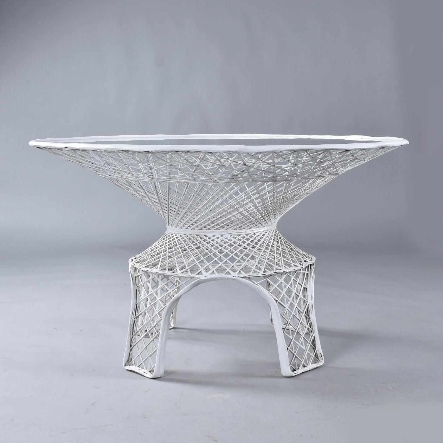 American Restored Russell Woodard Vintage Spun Fiberglass Outdoor Dining Set For Sale