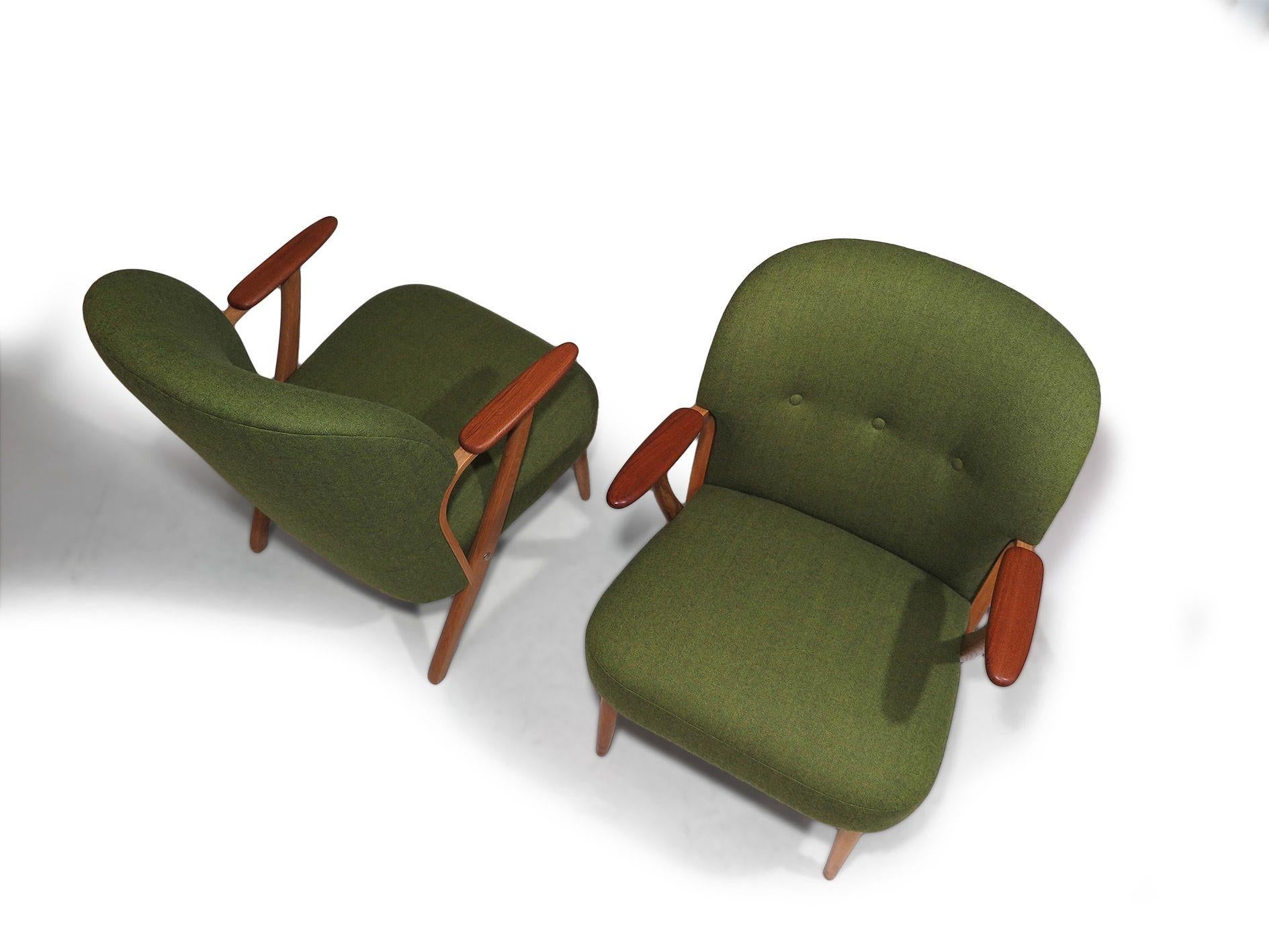Restored Scandinavian Lounge Chairs by Chresten Findahl Brodersen 4
