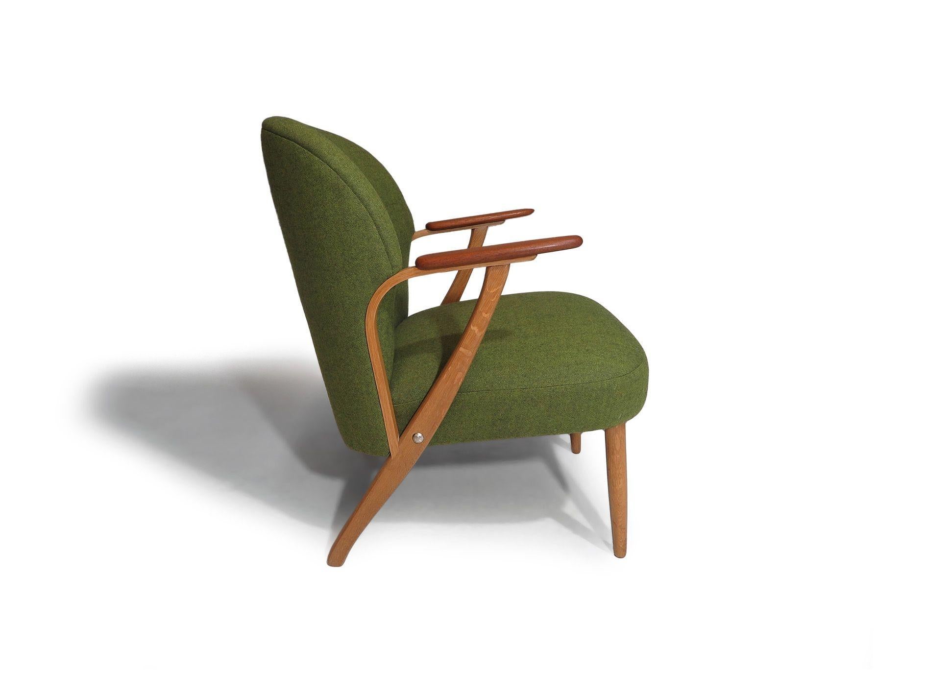 Restored Scandinavian Lounge Chairs by Chresten Findahl Brodersen In Excellent Condition In Oakland, CA