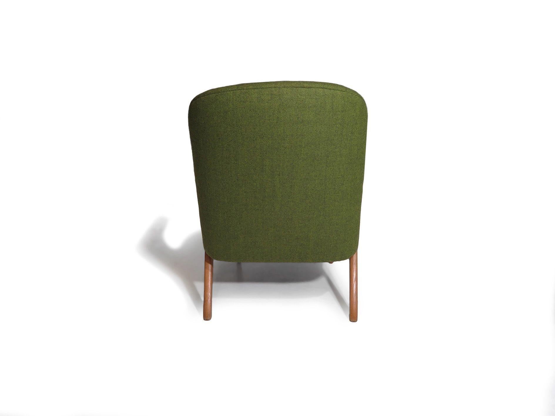 Wool Restored Scandinavian Lounge Chairs by Chresten Findahl Brodersen