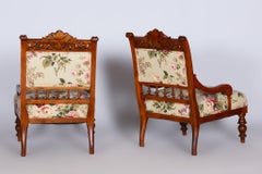 Restored Seating Set, Historicism, Beech, Walnut, Czechia, 1890s