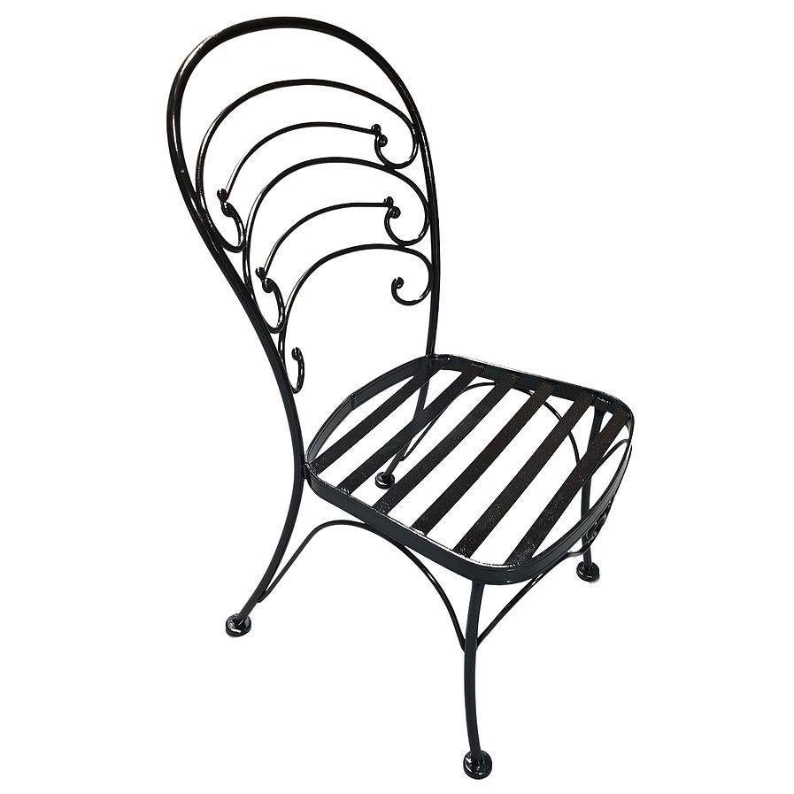 Mid-Century Modern Restored Set of 30 Mid-century Black Iron French Café Style Patio 