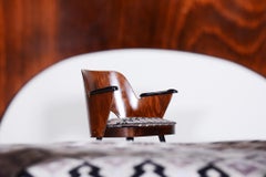 Restored Set of Four Mid-Century Beech Armchairs, Oswald Heardtl, Czechia, 1950s