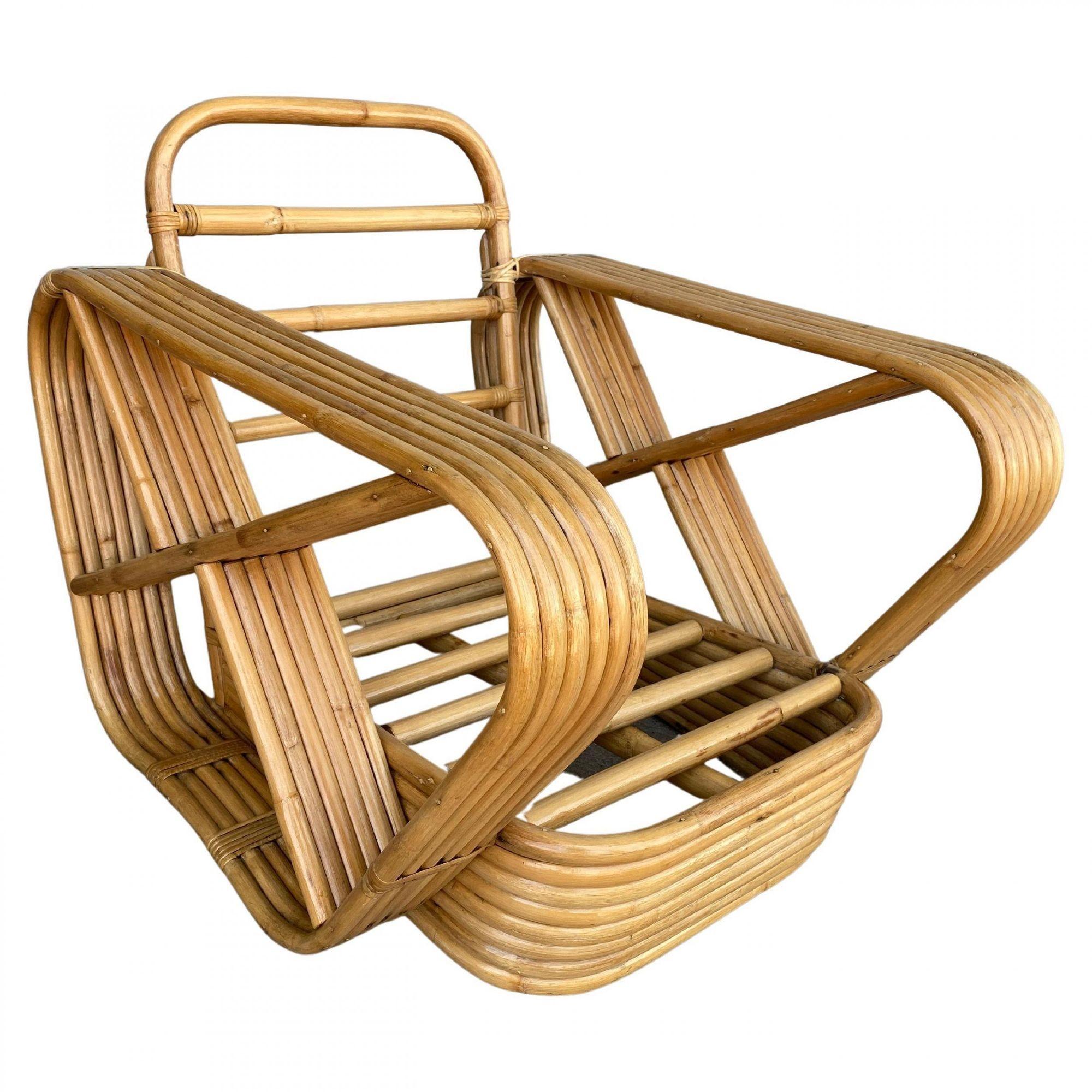 Ensemble de salon et fauteuil Pretzel carré à six brins restauré en vente 3