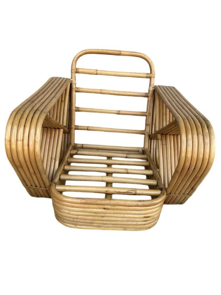 Ensemble de salon et fauteuil Pretzel carré à six brins restauré en vente 4