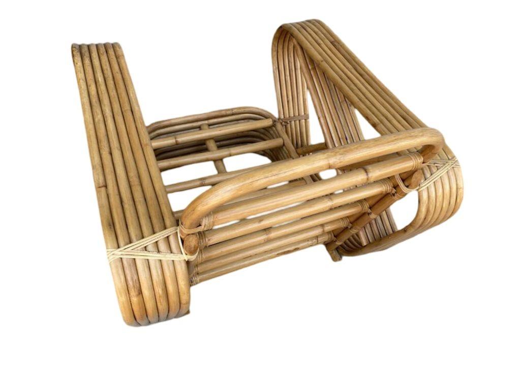 Ensemble de salon et fauteuil Pretzel carré à six brins restauré en vente 7