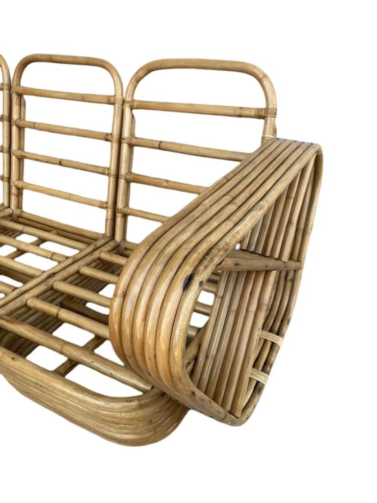Ensemble de salon et fauteuil Pretzel carré à six brins restauré en vente 1