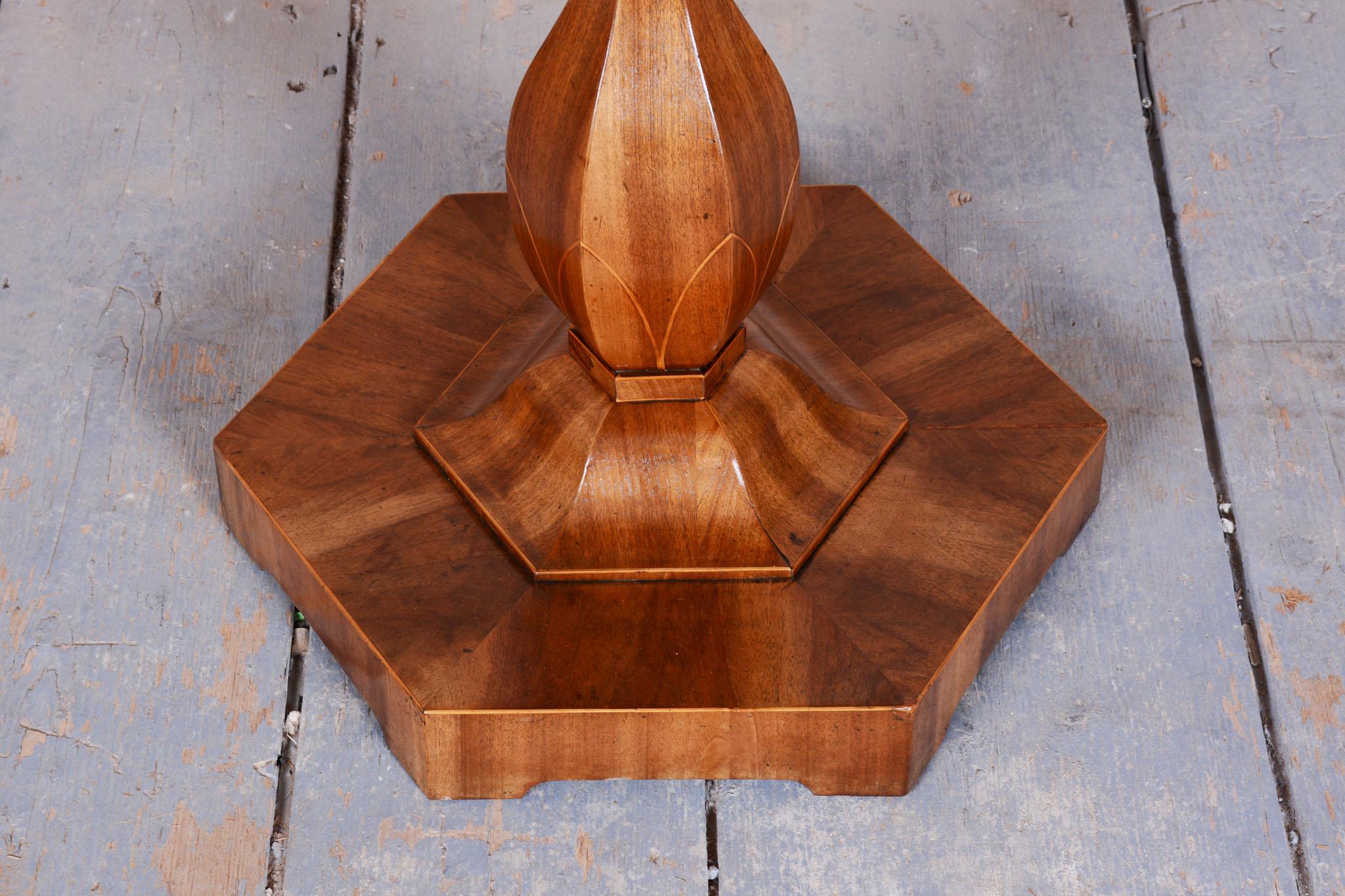 XIXe siècle Restored Small Biedermeier Table, by J. Danhauser, Walnut, Spruce, Austria 1820s en vente