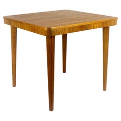Restored Square Oak Veneered Folding Table from Jitona, 1960s