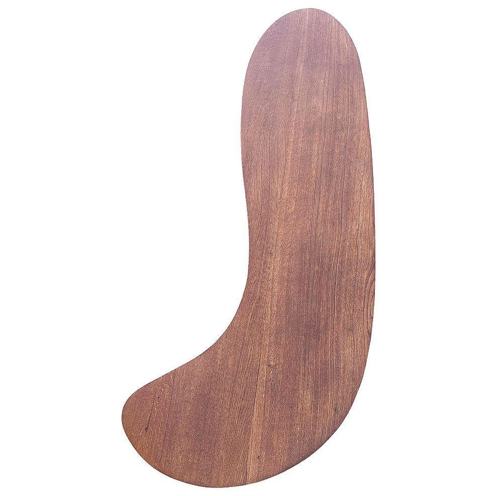 Mid-Century Modern Restored Stacked Rattan Biomorphic Surfboard Coffee Table w/ Koa Wood Top For Sale