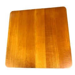 Restored Stacked Rattan Cocktail Coffee Table w/ Mahogany Top