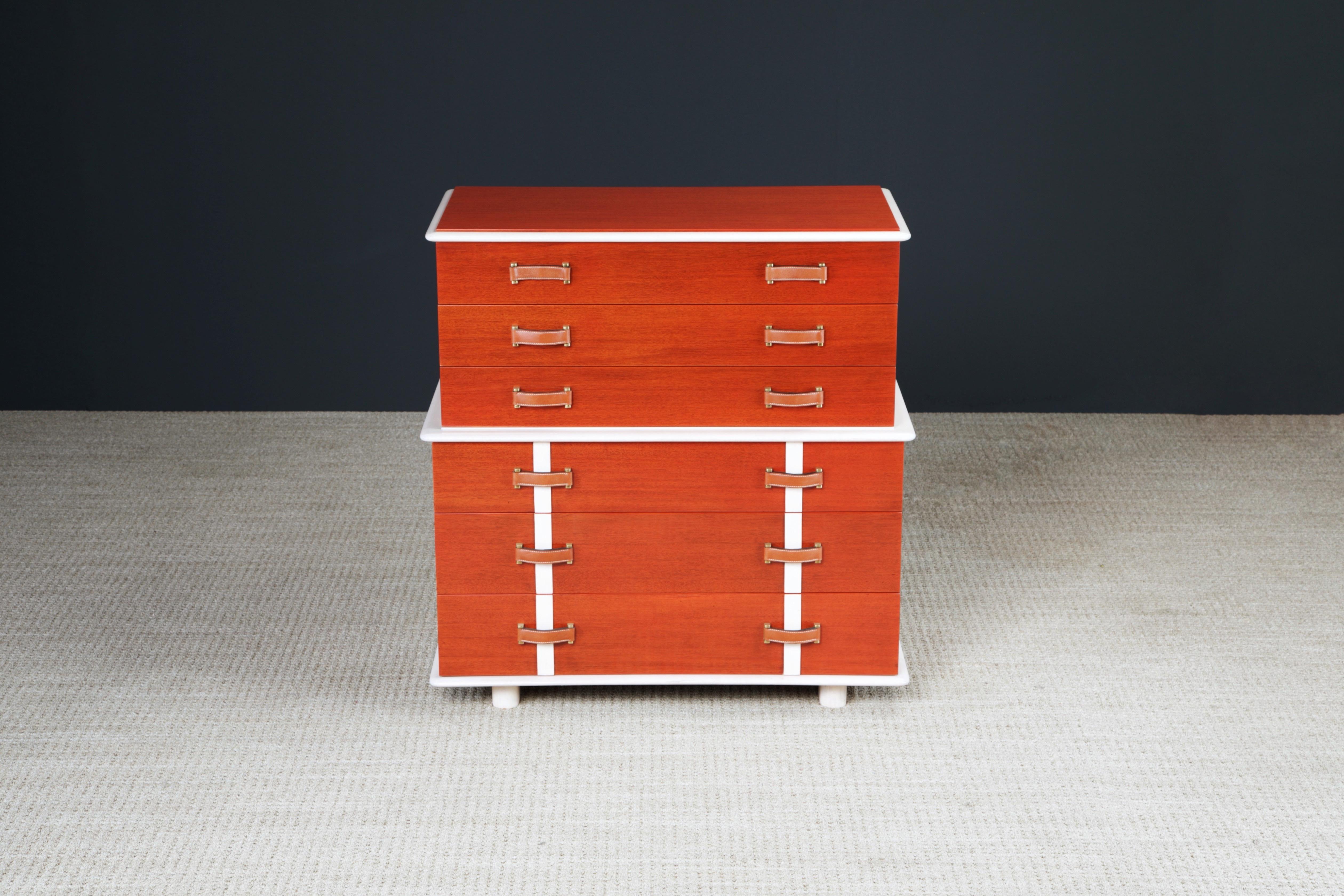 Mid-Century moderno Comò Highboy 'Station Wagon' restaurato di Paul Frankl, 1945 circa, tripla firma in vendita