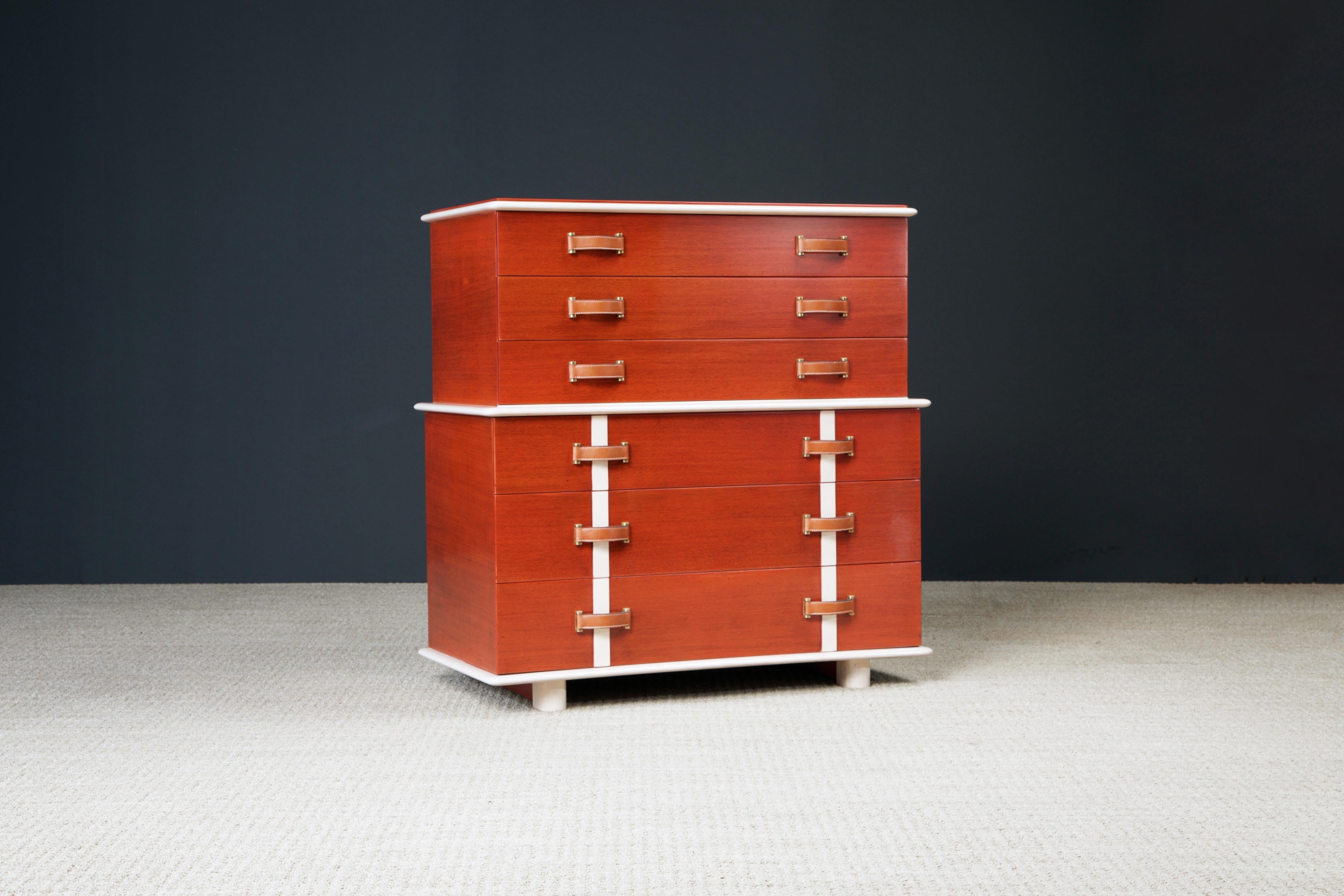 Americano Comò Highboy 'Station Wagon' restaurato di Paul Frankl, 1945 circa, tripla firma in vendita