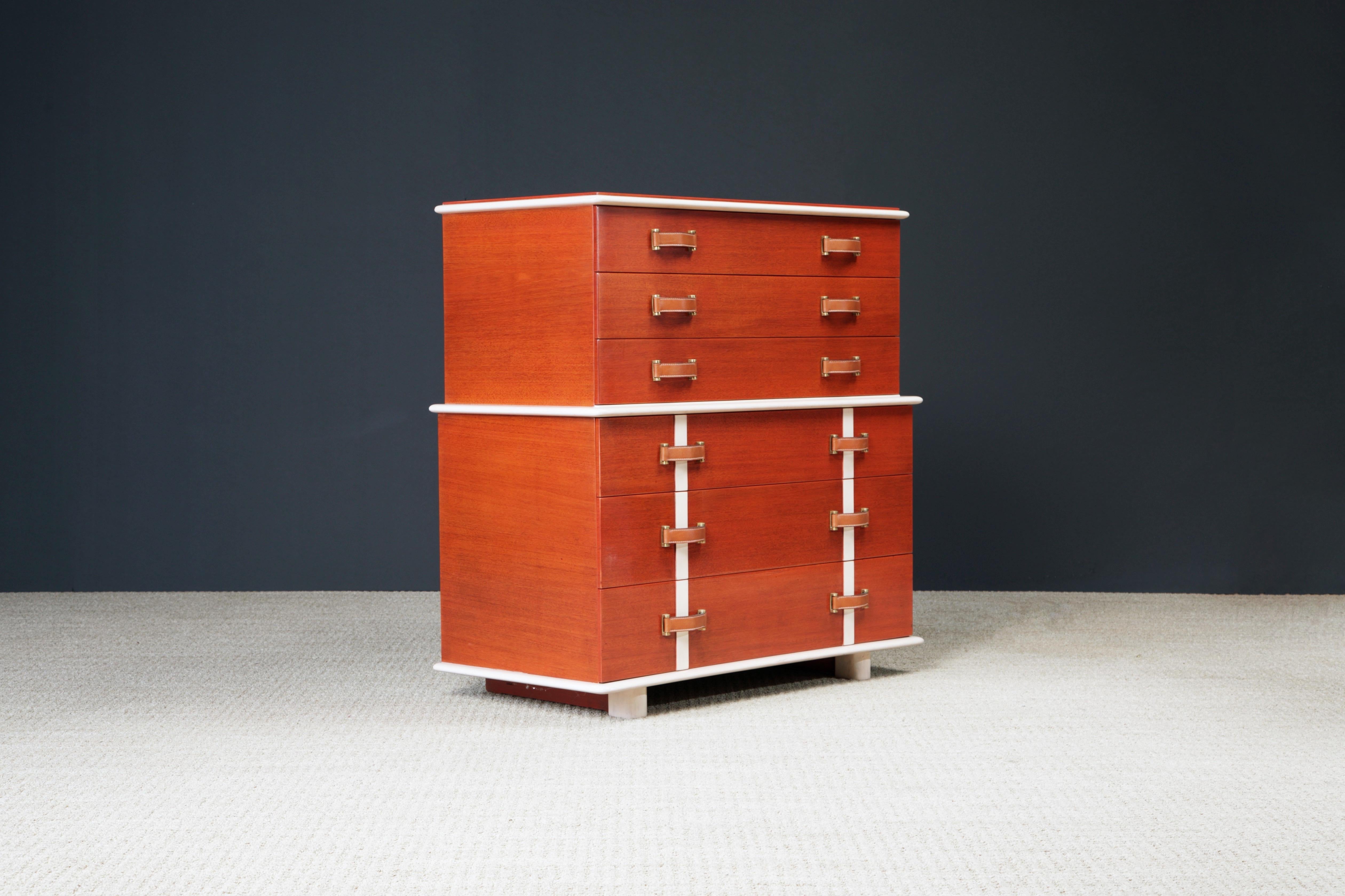 Ottone Comò Highboy 'Station Wagon' restaurato di Paul Frankl, 1945 circa, tripla firma in vendita