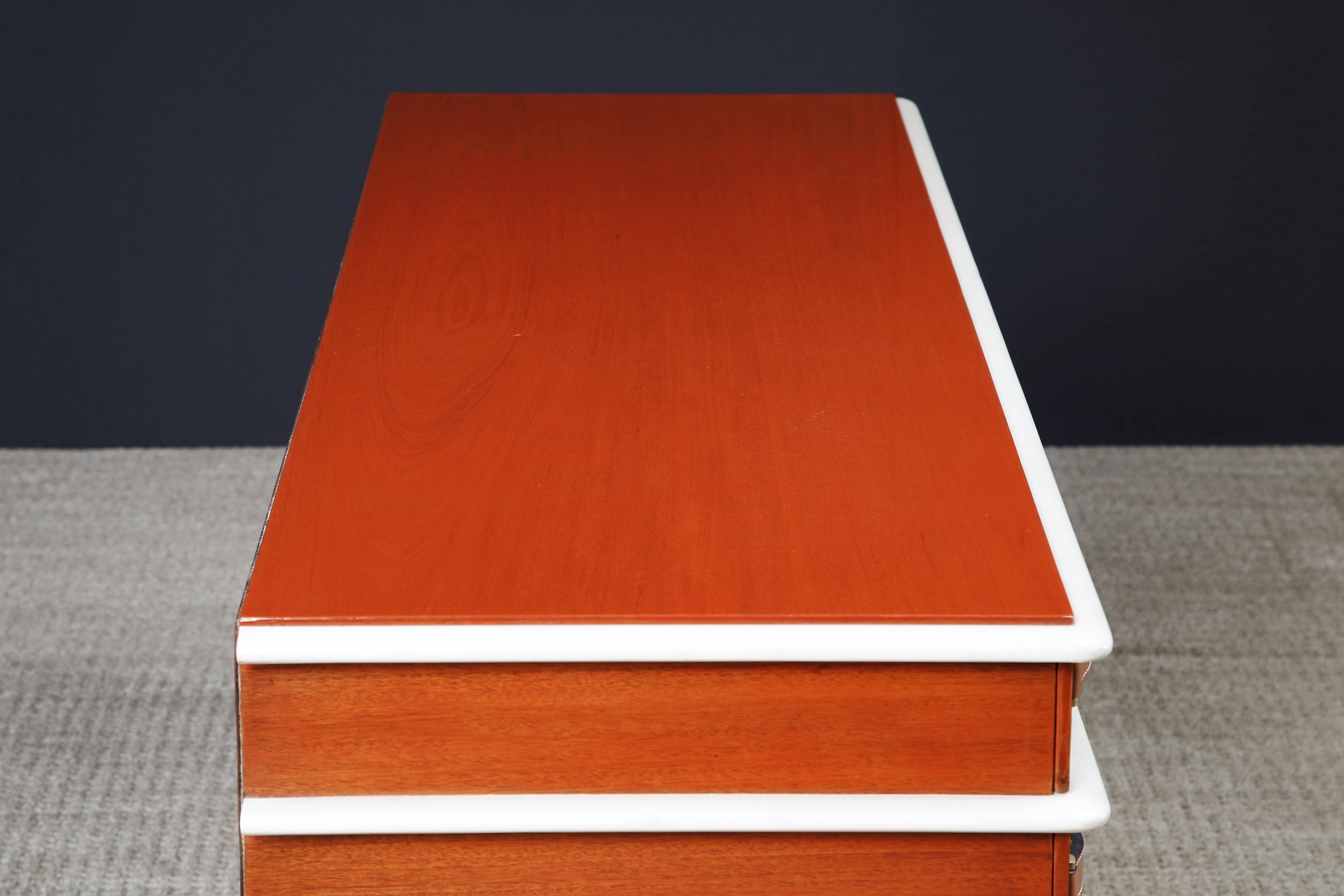Restored 'Station Wagon' Ten-Drawer Dresser by Paul Frankl, c. 1945, Signed For Sale 7