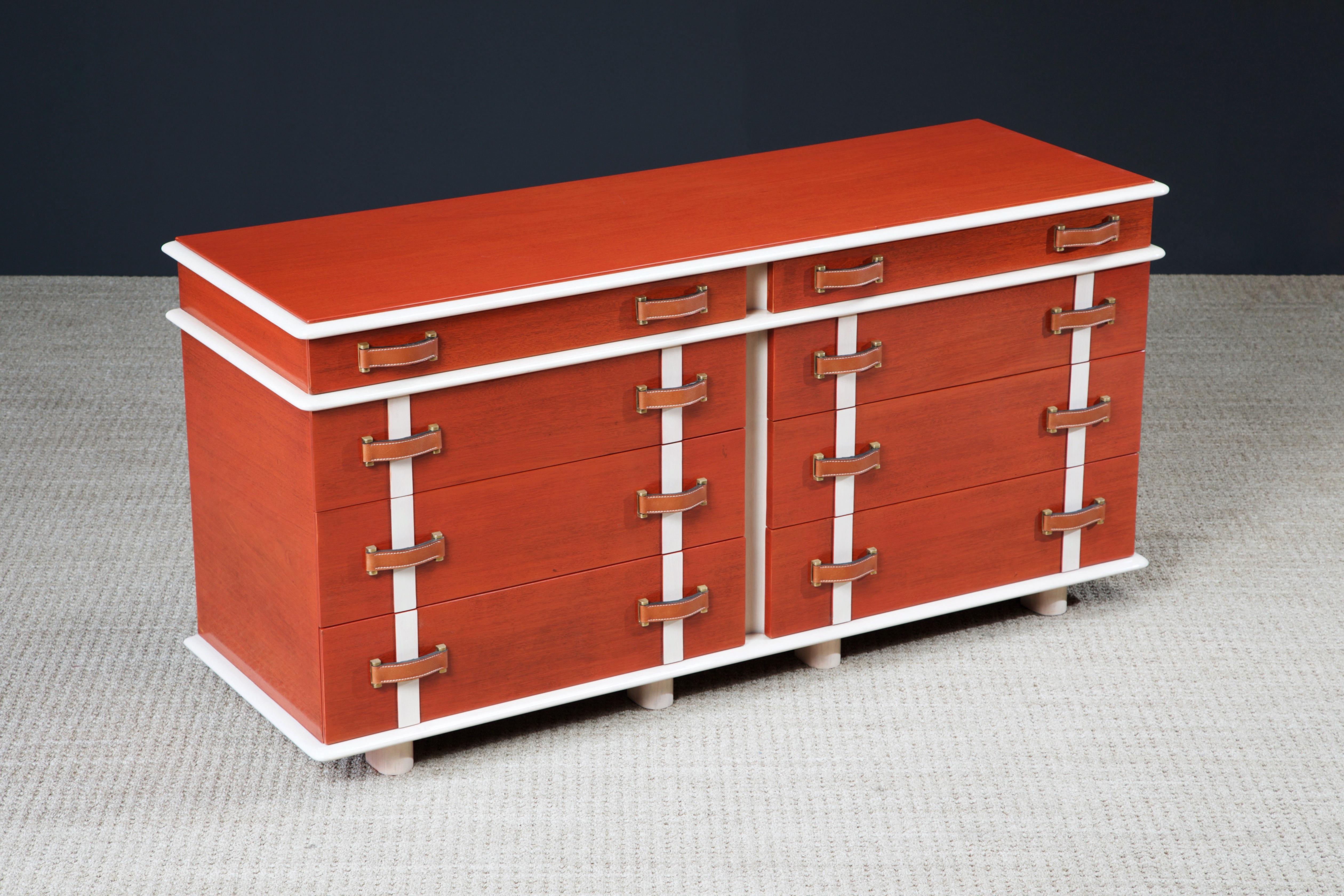 Restored 'Station Wagon' Ten-Drawer Dresser by Paul Frankl, c. 1945, Signed In Excellent Condition For Sale In Los Angeles, CA