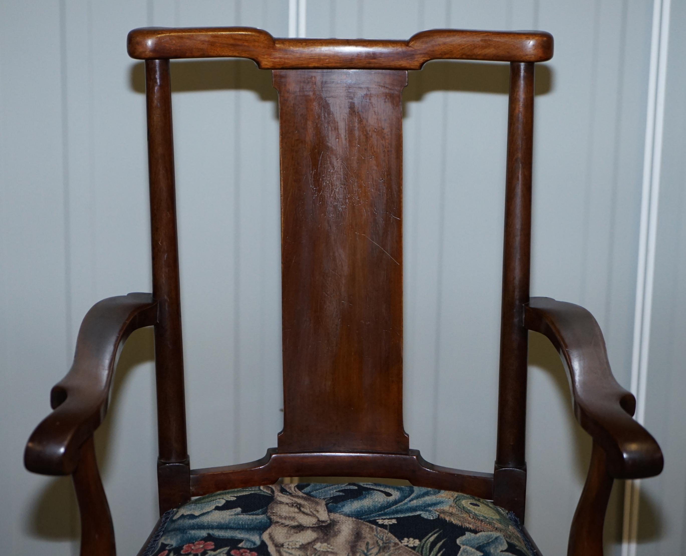 19th Century Restored Suite of William Morris Richard Norman Shaw Tabard Bench & Armchairs For Sale