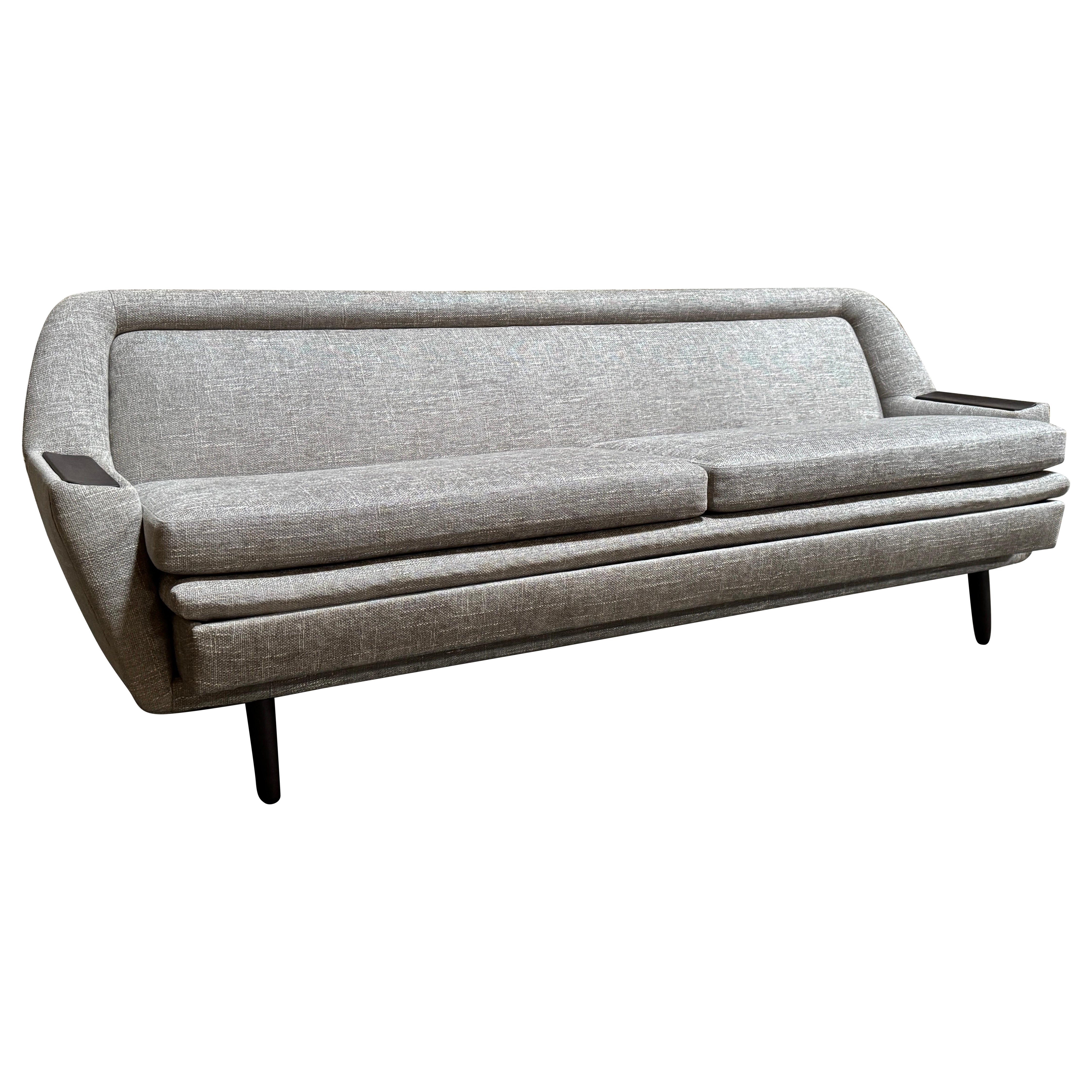 Restored Swedish Modern "Gondola" Parallel Sleeper Sofa by Bröderna Andersson For Sale