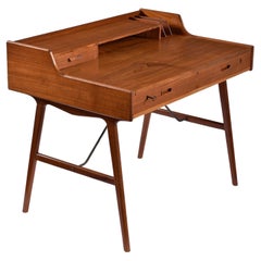 Restored Teak Writing Desk by Arne Wahl Iversen Model 56 for Vinde Møbelfabrik