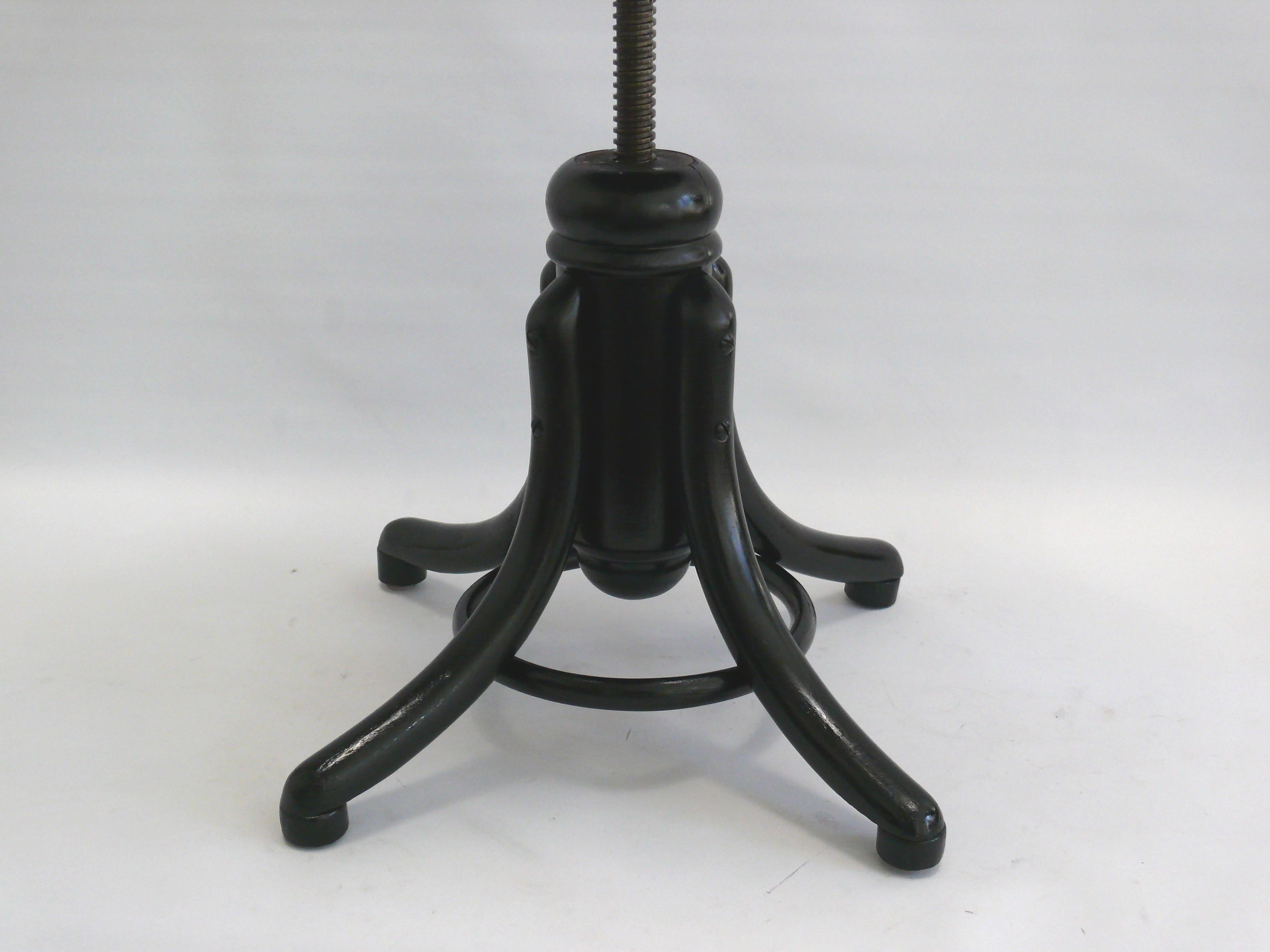 Woodwork Restored Thonet Piano Stool, Mid 20th Century